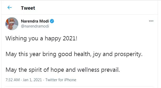 newyear wishes pm narendra modi to peoples 
